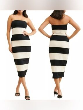 Susana Monaco Strapless Tube Midi Dress, Large